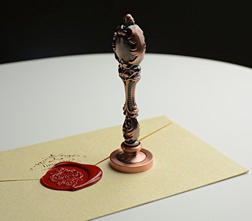 MNYR Bear Bronze Wax Seal Sealing Stamp Wedding Invitations Vintage Metal Peacock Handle Wax Sticks Candles Melting Spoon Gift Wood Box Set