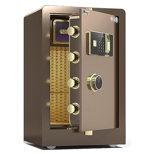 Safe Box,Fireproof Waterproof Safe Box Security Safe Box Digital Cabinet Safes Heavy-Duty Steel Large Safe,Electronic Safety Cabinet Place Secure Valuables Cash,B