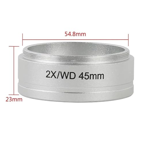Trinocular Microscope Stereo Microscope Auxiliary Objective Barlow Lens WD 0.5X 0.7X 2.0X for SMZ645 SMZ745 Microscope Accessory kit(0.5X 2X)