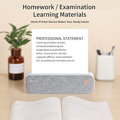 PENCHEN Original PeriPage A4 Paper Printer Direct Thermal Transfer Wirless Printer Mobile 210mm Mini Mobile Photo Printer USB BT Connection with 1 Roll Thermal Paper Support 2''/3''/4'' Paper Width