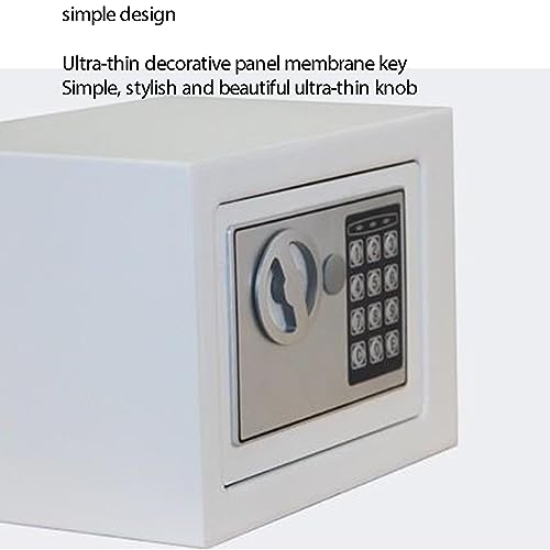 Dntum Smart Safe, Modern Iron Box with Lock Jewelry Change Safe Deposit Box Savings Password Box for Bedroom Living Room Study,Black