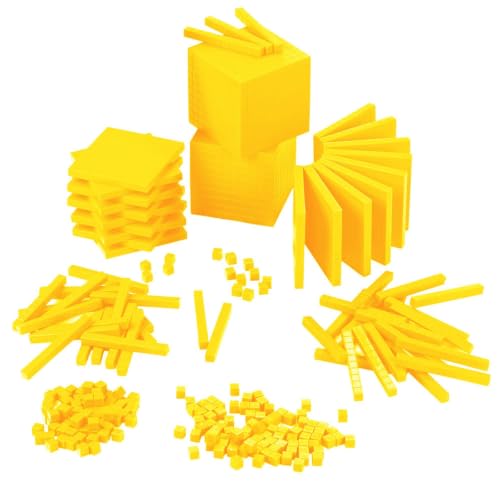 EAI Education Base Ten Intermediate Classroom Set: Yellow Plastic - Blocks Only