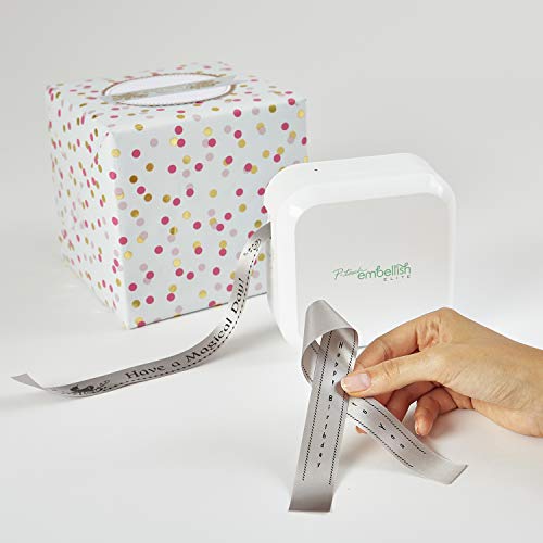 Brother P-Touch Embellish Elite Connectable Decorative Ribbon and Tape Printer (PTP715EBT), white