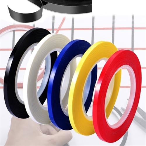 White Board Tape 8roll Whiteboard Thin Pinstripe Art Tape - Dry Erase Board Grid Lines for Pinstriping and Electrical Marking for Office(Blue)