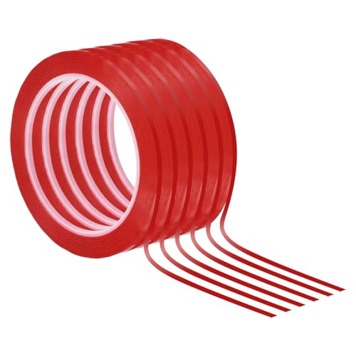 White Board Tape 18Pcs 66m x 3mm/6mm Graphic Whiteboard Tape Desktop Positioning Drawing Grid Line Marking Tape Self-Adhesive Thin Dry Erase Tapes(Red 3mm)