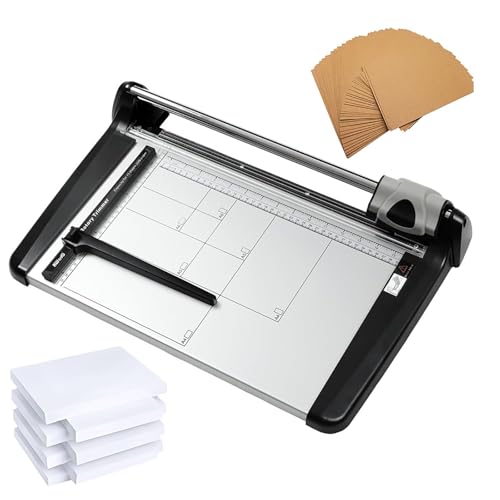 LHQYA Professional Rotary Trimmer, Engineered Paper Cutter, Accurate Scale/Clean Cutting/Number of Cutting Sheets: 15, for Photography Photos