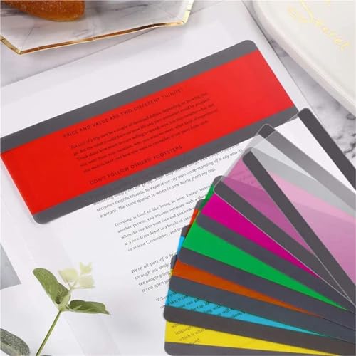 Guided Reading Strips 48-Pack Guided Reading Strips, Colored Overlay Bookmarks for Dyslexia & School Help