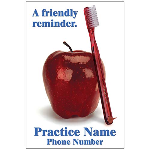 Appointment Reminder Postcards for Dentists. Customize Card Front and Back with Practice Info. 4"x6" Card, Full Color Front with Premium High Gloss UV Coating, Premium 16 Pt. Card Stock (1000)