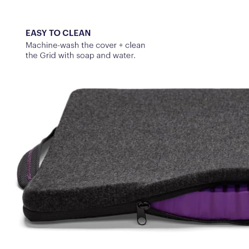 Purple Royal Seat Cushion, Portable 2 Inch Gel Seat Cushion, GelFlex Grid