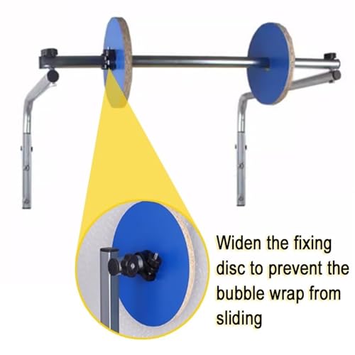 Wall-Mounted Bubble Wrap Roll Dispenser with Manual Winding Stand for Industrial Packaging Protection designed one-person use, it easy operation multiple size options tool-free assembly (40cm/15.7in)