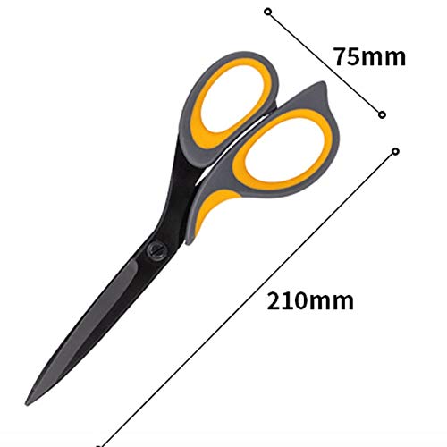 DSWMY Craft Scissors, Craft Scissors Household Kitchen Large Multifunctional Office Tailor Handmade Adult Small Black Blade Coated Pointed