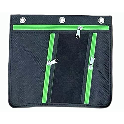 Charles Leonard 3-Pocket Jumbo Binder Pencil Pouch, Expands to 1", 11"W x 9.5"H x 1"D, Assorted Colors, 24 Per Pack (76395-ST)