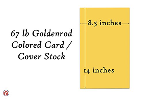 Bulk of 1000 Sheets, Goldenrod 8.5" x 14" Menu Legal Size Pastel Color Card Stock Paper, 67Lb Vellum Bristol Cardstock | Perfect for School and Craft Projects