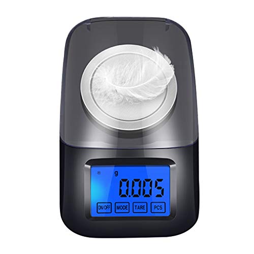 DFEDHF 0.001g Mini Jewelry Scales LCD Digital Pocket Weights Portable Milligram Scale Multifunctional Precision Scale, 50g/0.001g
