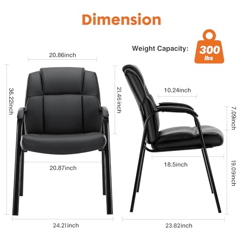 Sweetcrispy Waiting Room Chairs Set of 2, Executive Office Guest Chairs