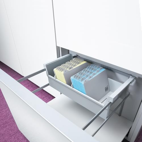 HAN 856-0-11, Suspendable box A6 landscape, for 1,000 cards, with 2 support plates, light-grey