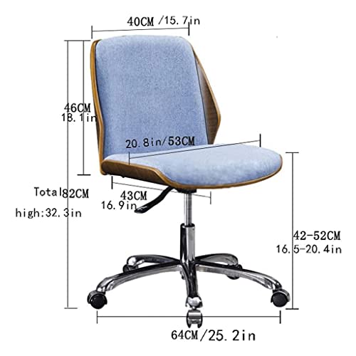 POCHY Flexible Office Chair Office Chair Adjustable Desk Chair Wood Leather Computer Chair Home Managerial Chairs Minimalist Executive Chairs Cozy