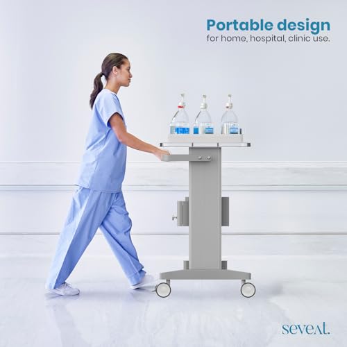Seveat Professional Medical Cart | 3-Tier Rolling Trolley with Drawers | 198 lbs Capacity | Portable Utility Cart for Hospitals, Clinics, Spa, Office, or Home (Silver)