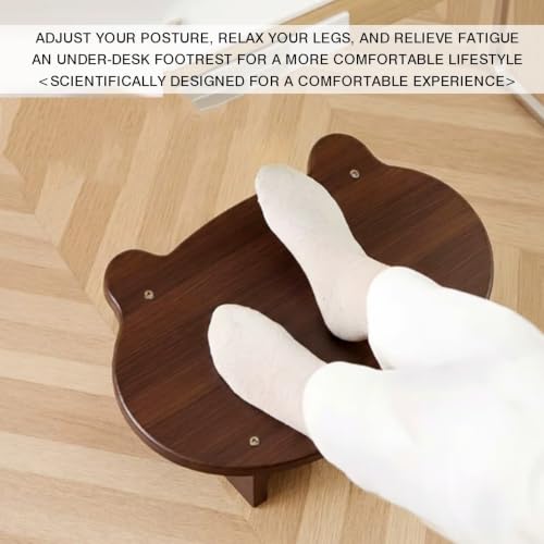 Foot Rest for Under Desk At Work,Ergonomic Footrest for Office,Solid Wood Frame 150kg Load Capacity,to Improve Posture(Color-2,50x30x13cm)