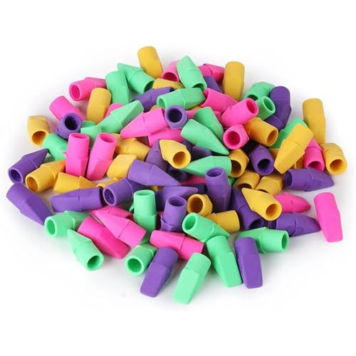 Pencil Top Eraser Caps Eraser Caps Pencil Eraser 150 Pcs Correction Supplies Painting Assorted Colors Student Pencil Erasers Eraser Caps Top Toppers