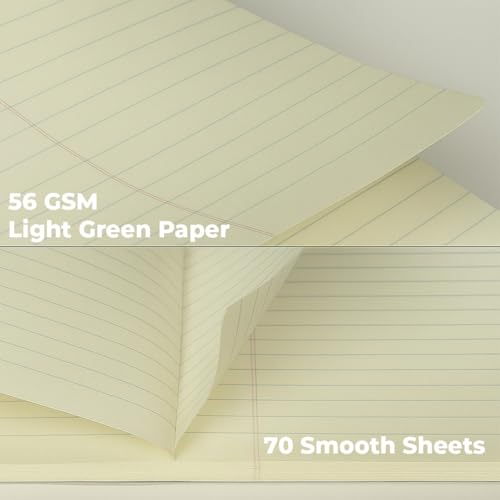 Paper Rite Steno Pads, 72-Pack, Light Green, 6x9 in