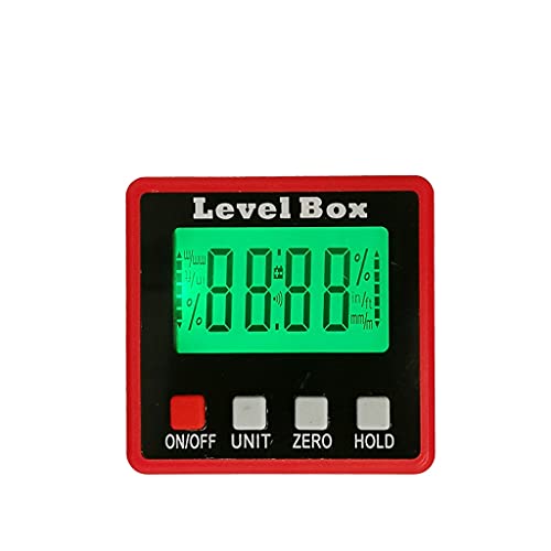 Red Digital Protractor Angle Finder Protractor Electronic Level Box 360 Degree Digital Inclinometer Angle Measuring Tool