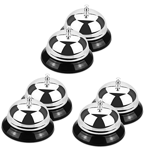ZHIQISHI Bell,Wall Hanging Decoration Handheld Bell Hand Bells 6 Pcs Chuancai Bell Dinner Party Metal Big Bell Customer Service Small Hand Bell Desktop Decor