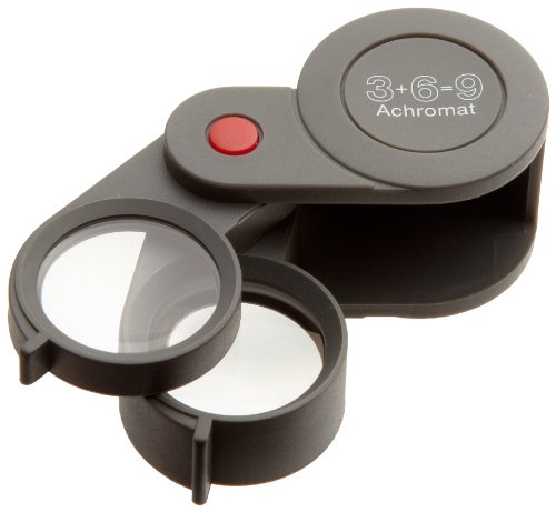 Eschenbach 1186-9 Achromatic Precision Folding Loupe Magnifier, 9x Magnification, 23mm Lens Diameter