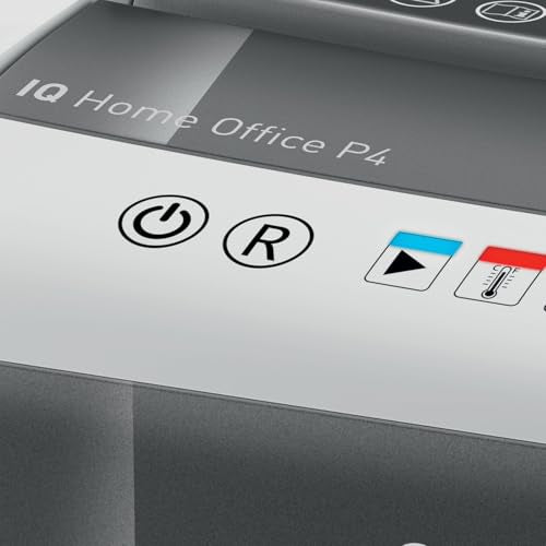 Leitz IQ Paper Shredder, Cross Cut, 10 Sheet, 6 Gallon Bin, P4 Security, Slim, Anti-Jam, Home Office (170004)