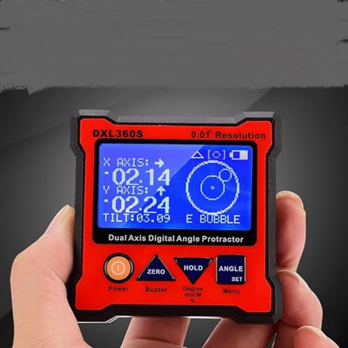Xgsbvgdhw Dual Digital Angle Protractor Rechargeable Li-ion Battery