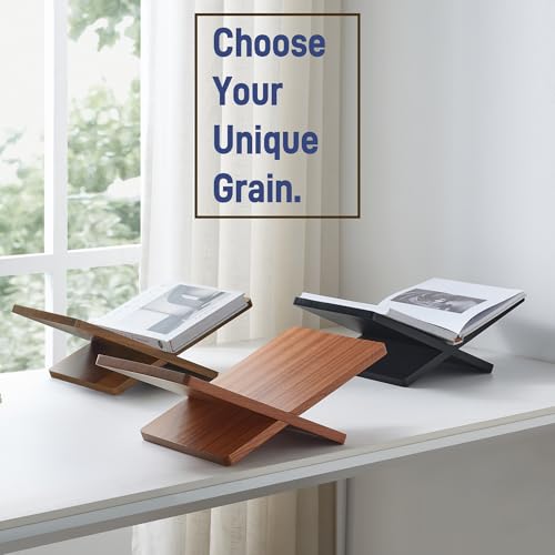 DECORANY Solid Wooden Book Stand 16" x 9.5" x 6" Extra Large Display Stand