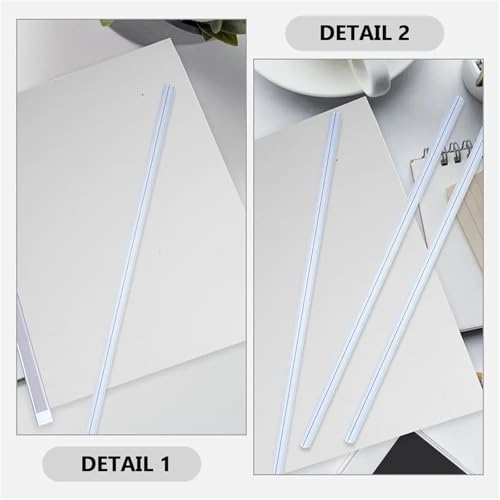 Binding Bars 60Pcs Transparent Pull Rod Clip Slide Binders for Book Document Binding Folder Sturdy Plastic Bars