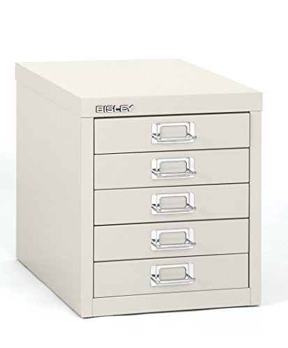 Bisley 5-Drawer Steel MultiDrawer Cabinet - Traffic White