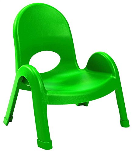 Angeles Value Stack 7" Child Chair, Shamrock Green, 4 Pack, Stackable Ergonomic Seating Solution for Classrooms and Homeschools"