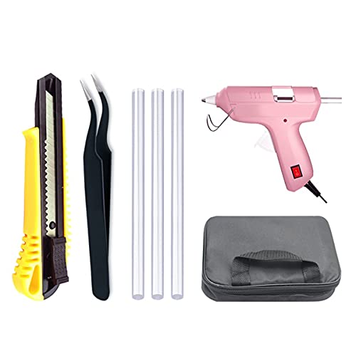 ZTBH Hot Melt Glue Sticks Manual Household with 16 Glue Sticks, Electric hot melt Grade with Switch Melt Glue Stick