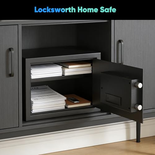 0.6 Cubic Feet Safe Box, Steel Home Safe, Security Money Safe with Digital Keypad, Spare Keys and Shelf for Valuables Documents in Office, Hotel and Personal Use,13.8"W x 9.8"D x 9.8"H