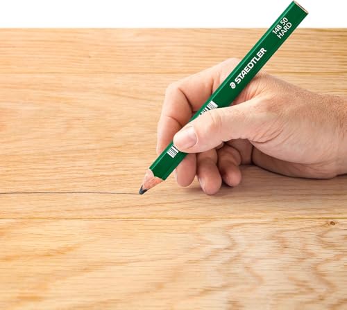 STAEDTLER Hard Black Lead Carpenters Pencils GREEN 6H (Pack of 72) ST14851