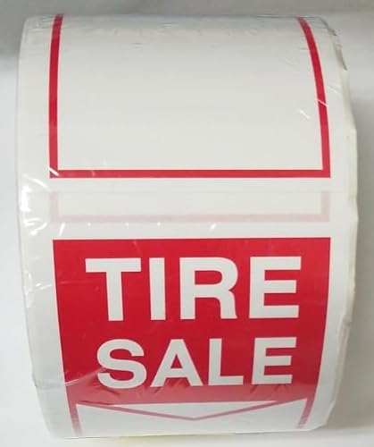 Tire Labels - Tire Sale 250 Stickers Size 6" X 2-1/2" (150mm X 63.50mm) (5)