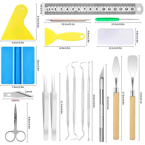 XDSRFVW Set Craft Vinyl Weeding Tools Basic Tool Kit for Silhouettes Cameos Lettering DIY Handmade