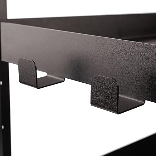 Maxshine Premium Rolling Detailing Cart (22.05"D x 23.62"W x 31.5"H) - 3 Tier Rolling Utility Tool Cart (Black) -Easy Assembly - Organizer for Detailers' Garage, Workshop, Repair Shop, or Tool Storage