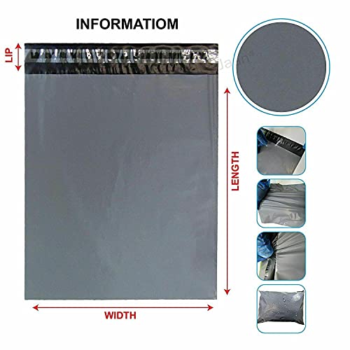100 Mailing Bags for Postage and Storage Strong Mailer Bags 4.5" X 7", Grey (18cm x 11cm)