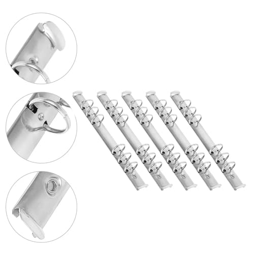 A5 ring binder Ring Binder Mechanism 5 Pack Stainless Steel Loose Leaf Book Clip Planner Office Accessories