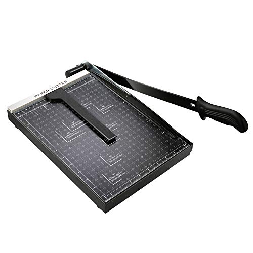 A4 Metal Lever Cutter, Paper Cutter, 470 mm Cutting Length, Professional Photo Cutter & Craft Cutter for Office & Home Office, 325 x 255 mm, Matte Black