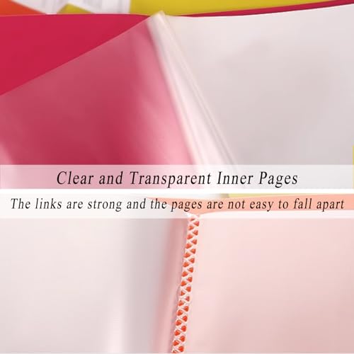 VRFTGHYJU Pack of 2 A3 60 Pocket Display Folders for Document Presentation Multicolor(Pink)