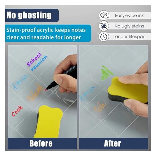 Magnetic Acrylic Calendar Fridge Planning Boards Monthly Weekly