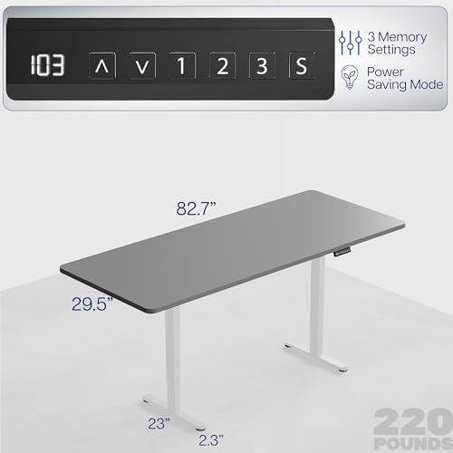 VIVO Black 83 x 30 in Standing Desk, DESK-KIT-E2W84-30B