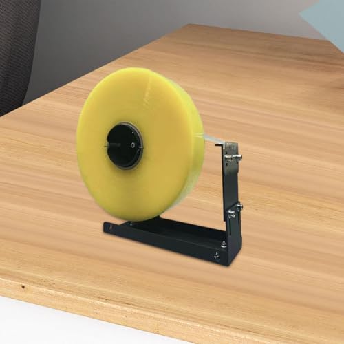 LOUYENOUS Desktop Package Roll Tape Dispenser Easily Cutting Baler Sturdy Practical Manual Packaging Box Sealing Roll Tape Cutter Tool, Black(Black)