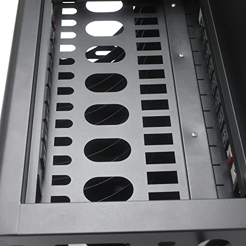 Leavader 16 Device Charging Cart - Portable Table Top Charging and Storage Cabinet for iPads, Tablets, Chromebooks and Laptop Computers with Lock, Surge Protection for Classroom or Office