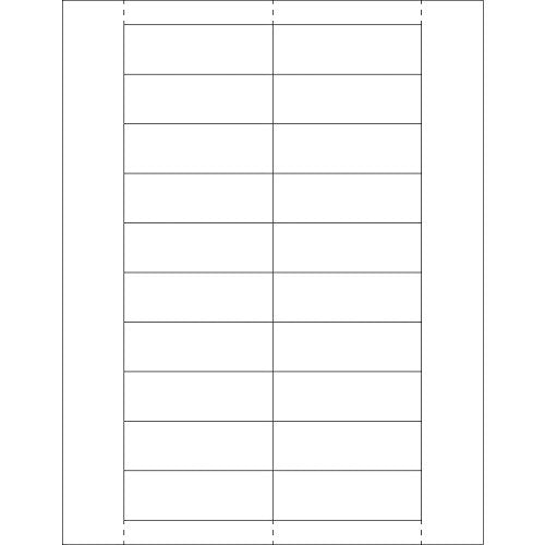 Box USA 1 x 3 Inch White Insert Cards, Inkjet and Laser Compatible, for Use in Plastic Label Holders, Print or Write, Refill Pack 20 Cards Per Sheet, 50 Sheets Per Carton