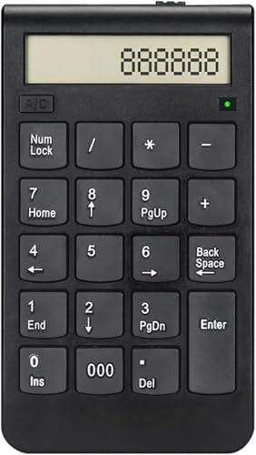ZHIQISHI Scientific Calculator Calculators Desktop Calculator， Number Keyboard/Calculator with Digital Display Rechargeable Mini Numeric Smart Keypad Office Supplies